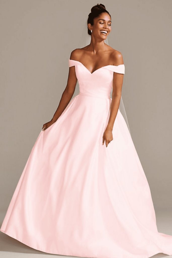 coloured wedding dress